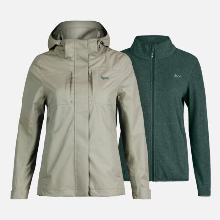 Chaqueta Tres Cruces Fusion-3 Hoody Jacket Laurel Botella
