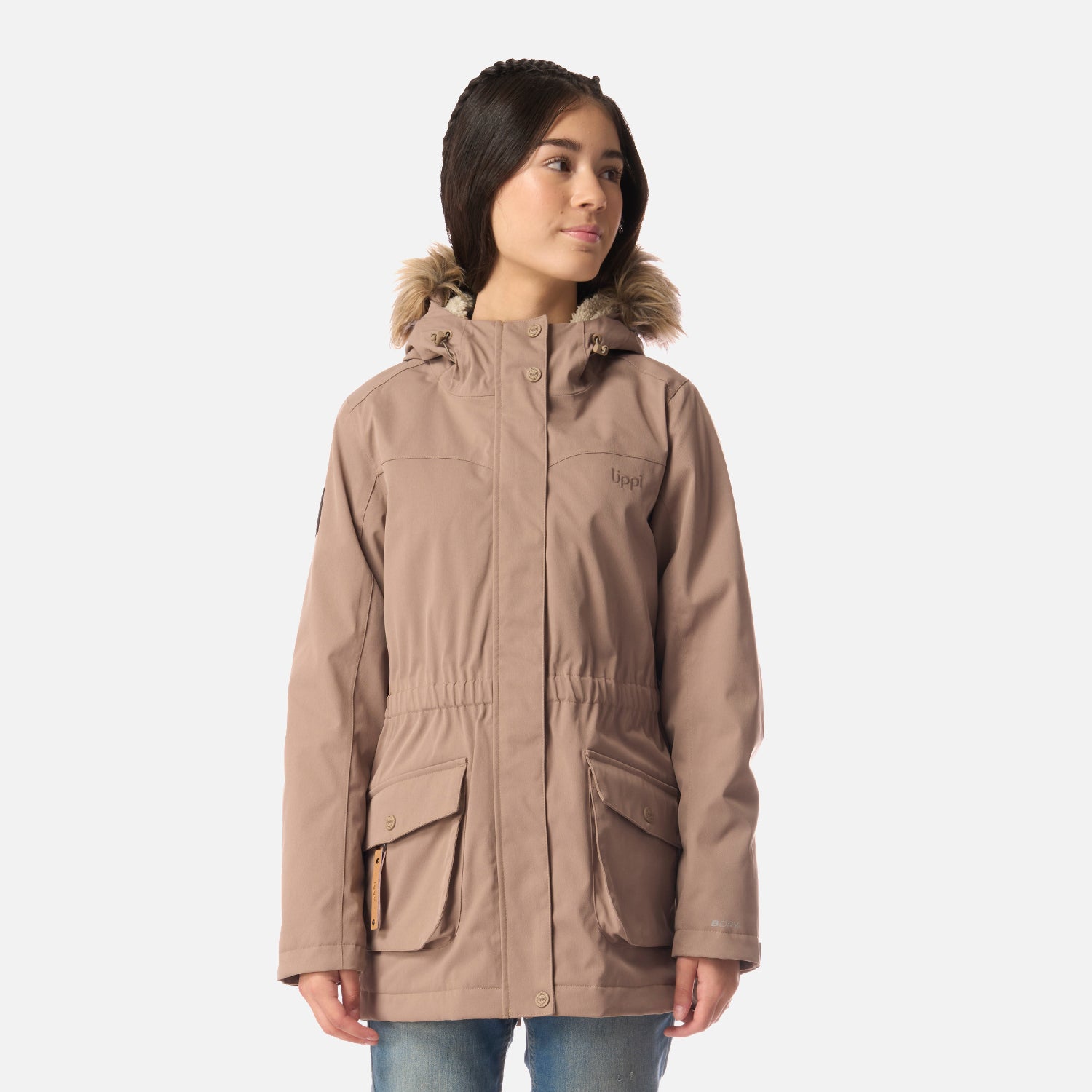 Chaqueta Teen Roble B-Dry Hoody Jacket Canela