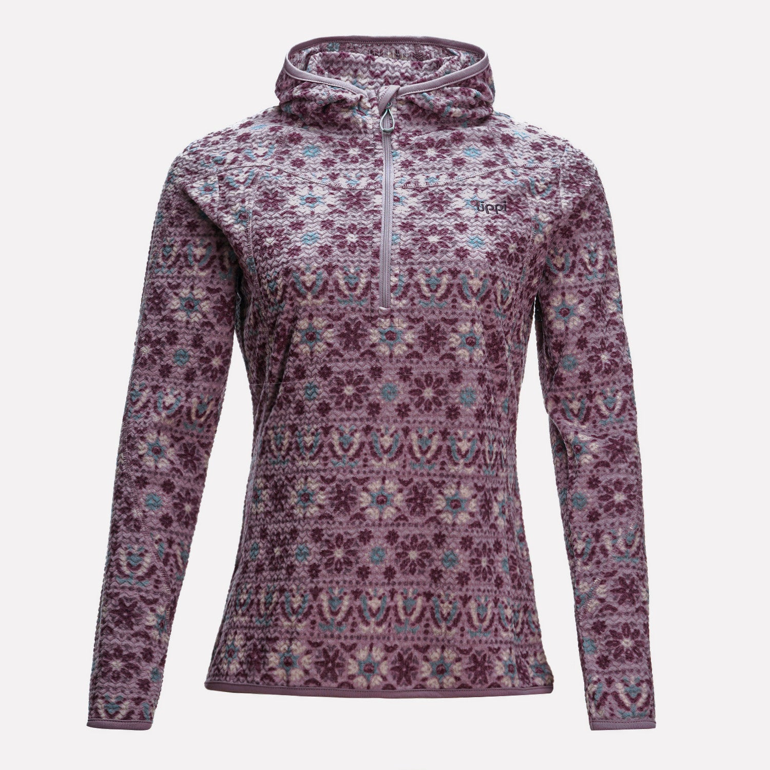 Poleron Jacaranda Nano-F 14 Zip Hoody Print Palo